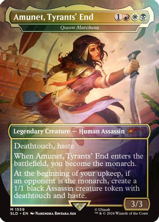 FOIL Amunet, Tyrants' End - Queen Marchesa (Rainbow Foil) (SLD-1559) - Secret Lair Drop Series - Magic The Gathering