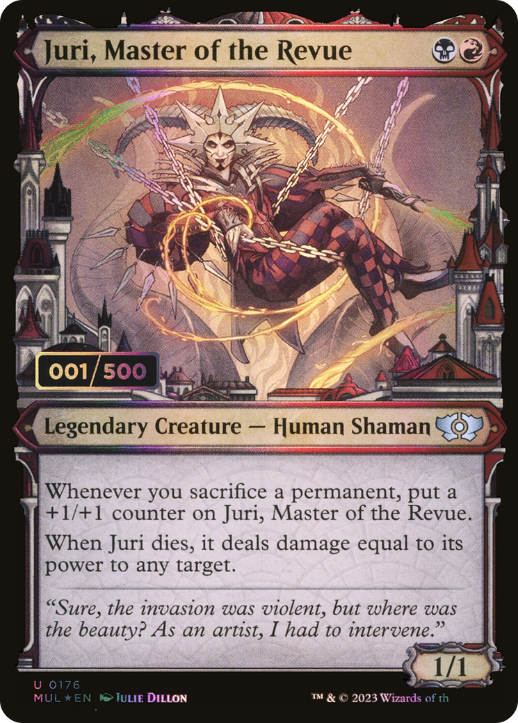 FOIL Juri, Master of the Revue (Serial Numbered) (MUL-176) - Multiverse Legends - Magic The Gathering