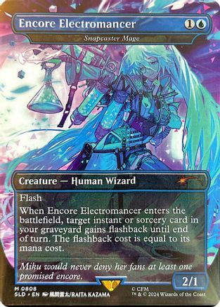 FOIL Encore Electromancer - Snapcaster Mage (Rainbow Foil) (SLD-808) - Secret Lair Drop Series - Magic The Gathering
