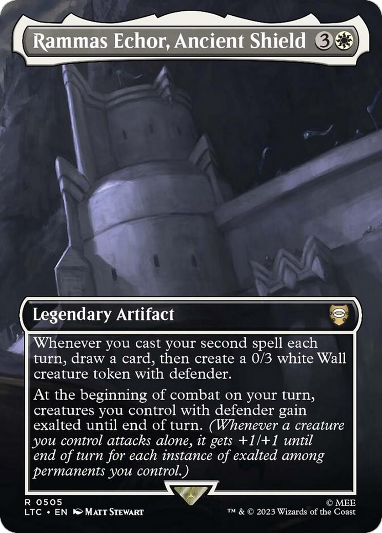 FOIL Rammas Echor, Ancient Shield (Borderless) (LTC-505) - Tales of Middle-earth Commander - Magic The Gathering