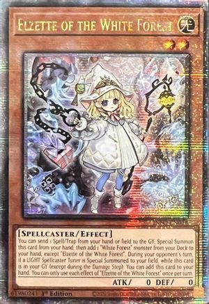 QUARTER CENTURY SECRET RARE Elzette of the White Forest (Quarter Century Secret Rare) (INFO-EN014) - The Infinite Forbidden 1st Edition