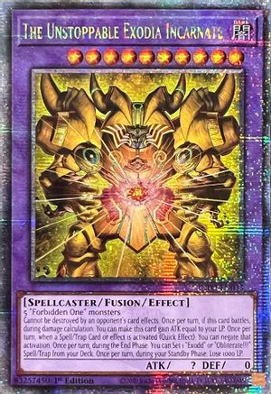 QUARTER CENTURY SECRET RARE The Unstoppable Exodia Incarnate (Quarter Century Secret Rare) (INFO-EN033) - The Infinite Forbidden 1st Edition