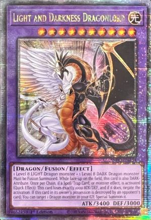 QUARTER CENTURY SECRET RARE Light and Darkness Dragonlord (Quarter Century Secret Rare) (INFO-EN034) - The Infinite Forbidden 1st Edition