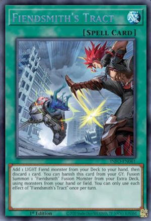 SECRET RARE Fiendsmith's Tract (INFO-EN061) - The Infinite Forbidden 1st Edition