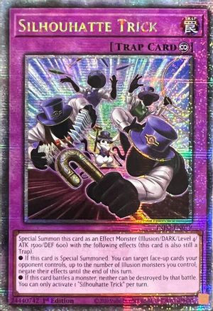 QUARTER CENTURY SECRET RARE Silhouhatte Trick (Quarter Century Secret Rare) (INFO-EN079) - The Infinite Forbidden 1st Edition