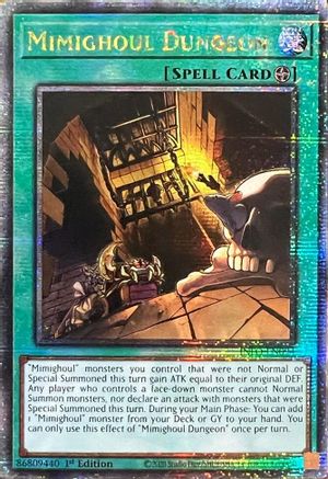 QUARTER CENTURY SECRET RARE Mimighoul Dungeon (Quarter Century Secret Rare) (INFO-EN094) - The Infinite Forbidden 1st Edition
