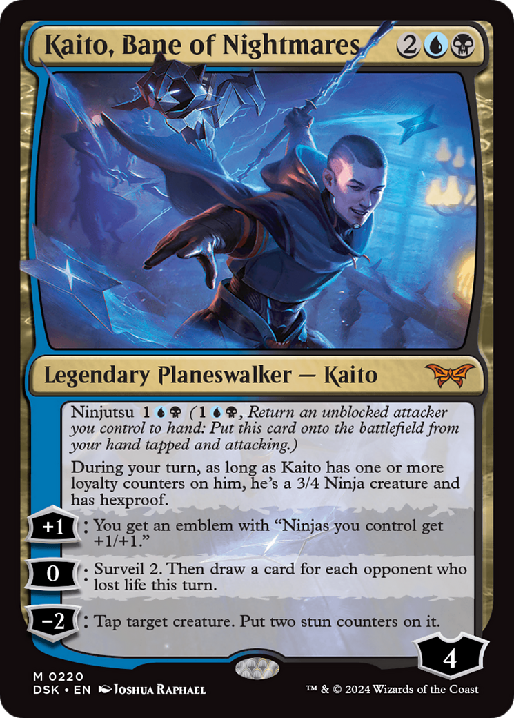 Kaito, Bane of Nightmares (DSK-220) - Duskmourn: House of Horror - Magic The Gathering
