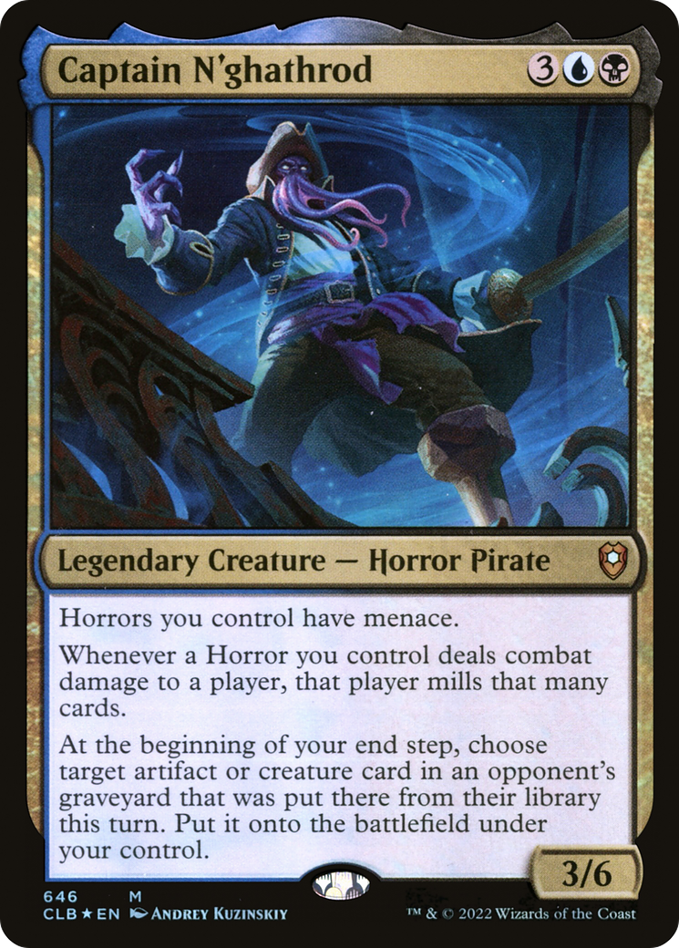 FOIL Captain N'ghathrod (CLB-646) - Commander Legends: Battle for Baldur's Gate - Magic The Gathering