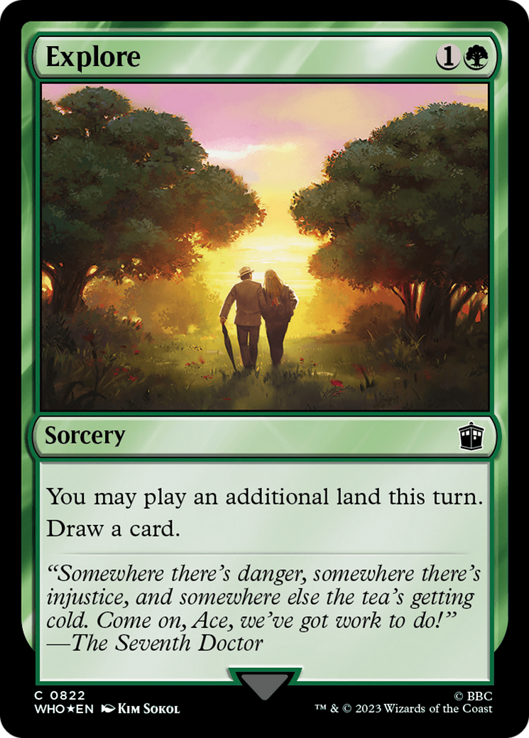 FOIL Explore (Surge Foil) (WHO-822) - Doctor Who - Magic The Gathering