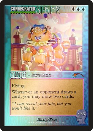 FOIL Consecrated Sphinx (1657) (Rainbow Foil) (SLD-1657) - Secret Lair Drop Series - Magic The Gathering