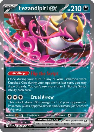 Fezandipiti ex 38 - SV Shrouded Fable Pokemon Holofoil