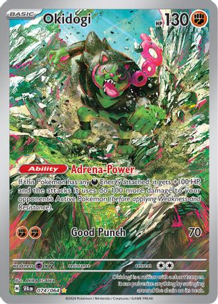 Okidogi 74 - SV Shrouded Fable Pokemon Holofoil