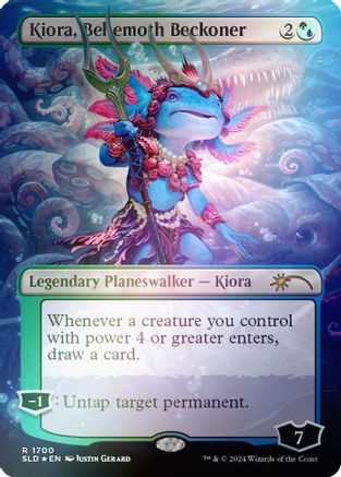 FOIL Kiora, Behemoth Beckoner (Rainbow Foil) (SLD-1700) - Secret Lair Drop Series - Magic The Gathering