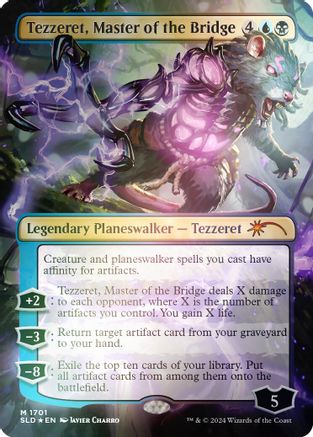 FOIL Tezzeret, Master of the Bridge (Rainbow Foil) (SLD-1701) - Secret Lair Drop Series - Magic The Gathering