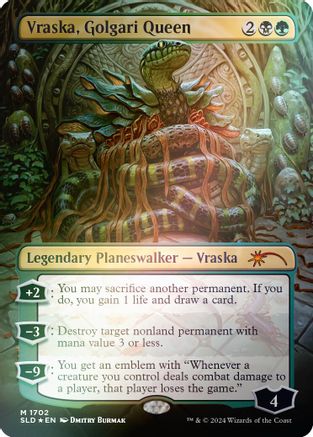 FOIL Vraska, Golgari Queen (1702) (Rainbow Foil) (SLD-1702) - Secret Lair Drop Series - Magic The Gathering