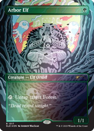 FOIL Arbor Elf (Rainbow Foil) (SLD-1317) - Secret Lair Drop Series - Magic The Gathering