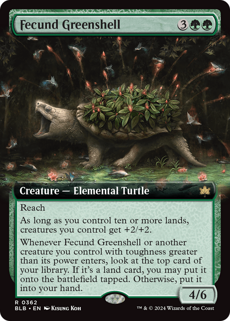Fecund Greenshell (BLB-362) - Bloomburrow - Magic The Gathering