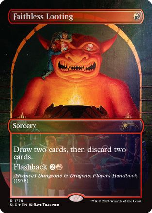 FOIL Faithless Looting (Rainbow Foil) (SLD-1779) - Secret Lair Drop Series - Magic The Gathering
