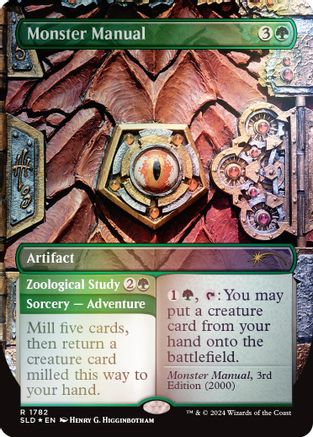 FOIL Monster Manual (Rainbow Foil) (SLD-1782) - Secret Lair Drop Series - Magic The Gathering