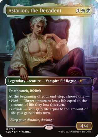 FOIL Astarion, the Decadent (Rainbow Foil) (SLD-1797) - Secret Lair Drop Series - Magic The Gathering