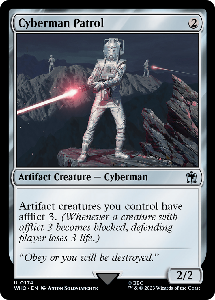 FOIL Cyberman Patrol (WHO-174) - Doctor Who - Magic The Gathering