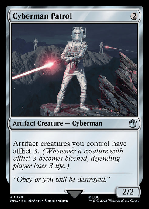 FOIL Cyberman Patrol (WHO-174) - Doctor Who - Magic The Gathering