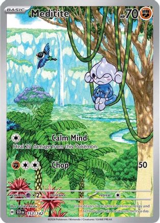 Meditite 153 - Pokemon SV07 Stellar Crown Holofoil