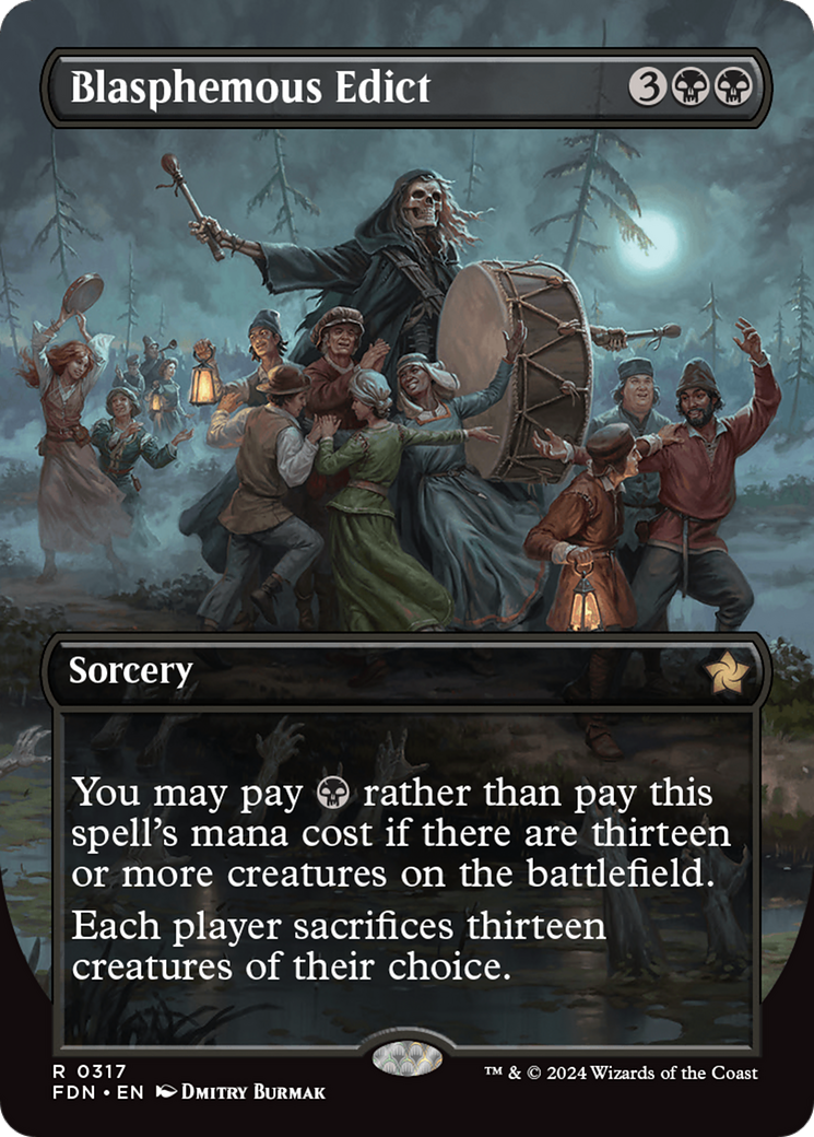 FOIL Blasphemous Edict (FDN-317) - Foundations - Magic The Gathering