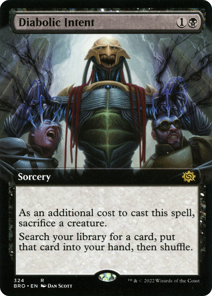 FOIL Diabolic Intent (Extended Art) (BRO-324) - The Brothers' War - Magic The Gathering