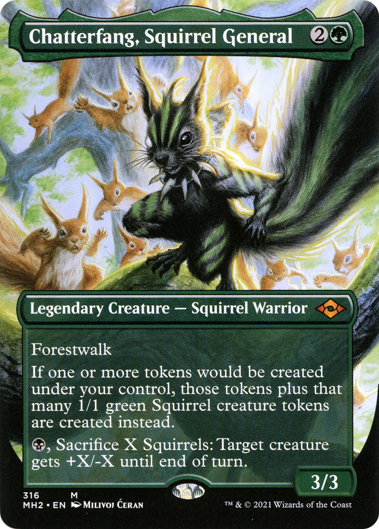 Chatterfang, Squirrel General (Borderless) (MH2-316) - Modern Horizons 2 - Magic The Gathering