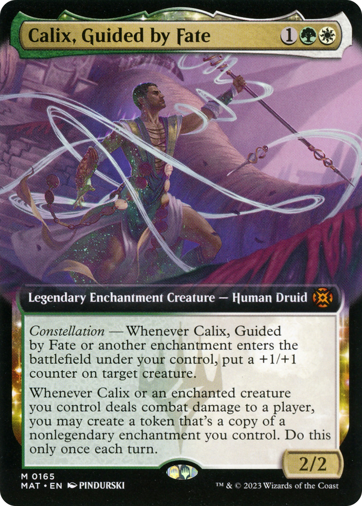 Calix, Guided by Fate (Extended Art) (MAT-165) - March of the Machine: The Aftermath - Magic The Gathering