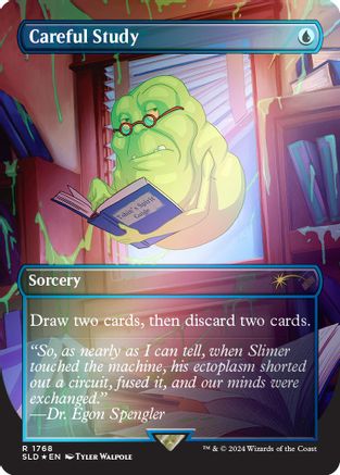FOIL Careful Study (Rainbow Foil) (SLD-1768) - Secret Lair Drop Series - Magic The Gathering