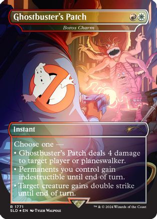 FOIL Ghostbuster's Patch - Boros Charm (Rainbow Foil) (SLD-1771) - Secret Lair Drop Series - Magic The Gathering