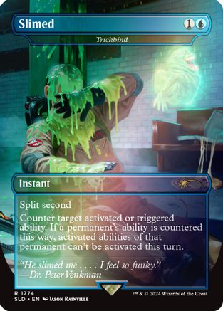 FOIL Slimed - Trickbind (Rainbow Foil) (SLD-1774) - Secret Lair Drop Series - Magic The Gathering