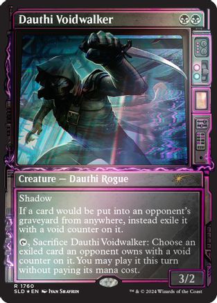 FOIL Dauthi Voidwalker (Rainbow Foil) (SLD-1760) - Secret Lair Drop Series - Magic The Gathering