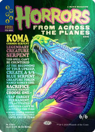 FOIL Koma, Cosmos Serpent (Rainbow Foil) (SLD-1765) - Secret Lair Drop Series - Magic The Gathering