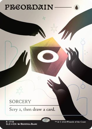 FOIL Preordain (1719) (Rainbow Foil) (SLD-1719) - Secret Lair Drop Series - Magic The Gathering