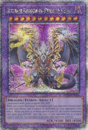 QUARTER CENTURY SECRET RARE Ultimate Dragon of Pride and Soul (ROTA-EN000) - Rage of the Abyss 1st Edition