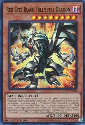 ULTRA RARE Red-Eyes Black Fullmetal Dragon (ROTA-EN005) - Rage of the Abyss 1st Edition