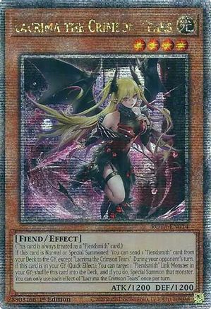 QUARTER CENTURY SECRET RARE Lacrima the Crimson Tears (Quarter Century Secret Rare) (ROTA-EN014) - Rage of the Abyss 1st Edition
