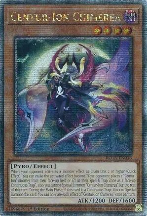 QUARTER CENTURY SECRET RARE Centur-Ion Chimerea (Quarter Century Secret Rare) (ROTA-EN016) - Rage of the Abyss 1st Edition