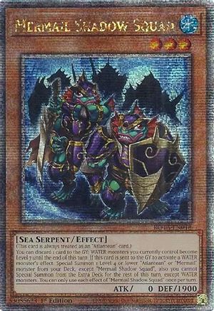 QUARTER CENTURY SECRET RARE Mermail Shadow Squad (Quarter Century Secret Rare) (ROTA-EN018) - Rage of the Abyss 1st Edition