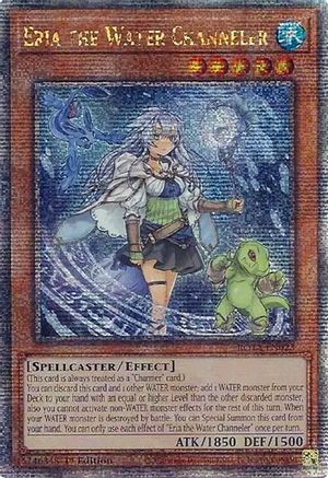 QUARTER CENTURY SECRET RARE Eria the Water Channeler (Quarter Century Secret Rare) (ROTA-EN023) - Rage of the Abyss 1st Edition