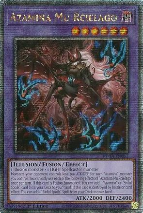 QUARTER CENTURY SECRET RARE Azamina Mu Rcielago (Quarter Century Secret Rare) (ROTA-EN031) - Rage of the Abyss 1st Edition