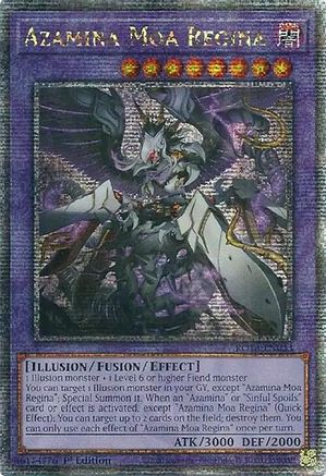 QUARTER CENTURY SECRET RARE Azamina Moa Regina (Quarter Century Secret Rare) (ROTA-EN033) - Rage of the Abyss 1st Edition