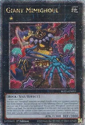 QUARTER CENTURY SECRET RARE Giant Mimighoul (Quarter Century Secret Rare) (ROTA-EN093) - Rage of the Abyss 1st Edition