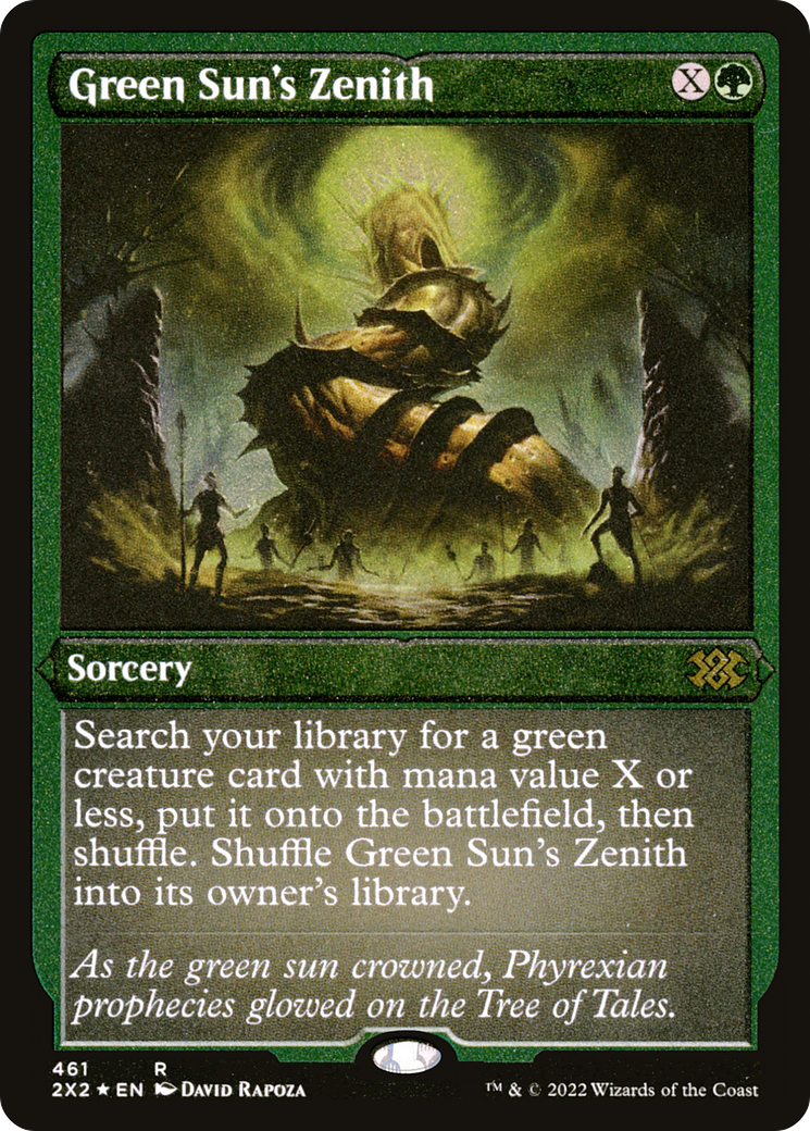 FOIL Green Sun's Zenith (2X2-461) - Double Masters 2022 - Magic The Gathering