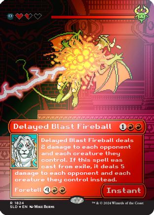 FOIL Delayed Blast Fireball (Rainbow Foil) (SLD-1824) - Secret Lair Drop Series - Magic The Gathering