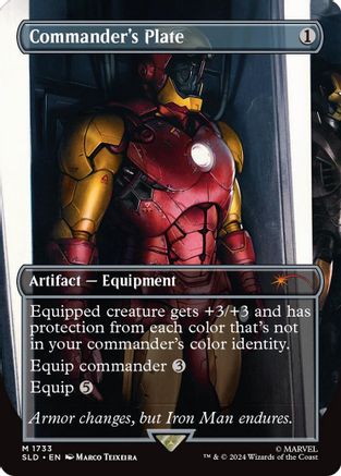 FOIL Commander's Plate (1733) (Rainbow Foil) (SLD-1733) - Secret Lair Drop Series - Magic The Gathering