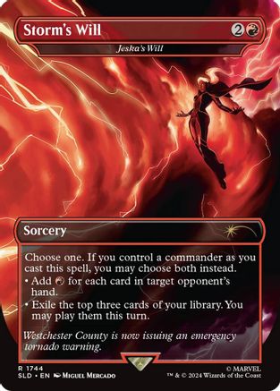 FOIL Storm's Will - Jeska's Will (Rainbow Foil) (SLD-1744) - Secret Lair Drop Series - Magic The Gathering